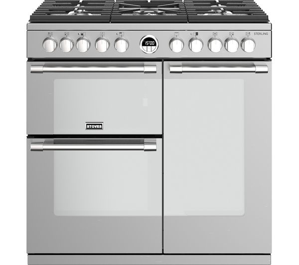 Stoves Sterling S900df 90 Cm Dual Fuel Range Cooker Stainless Steel