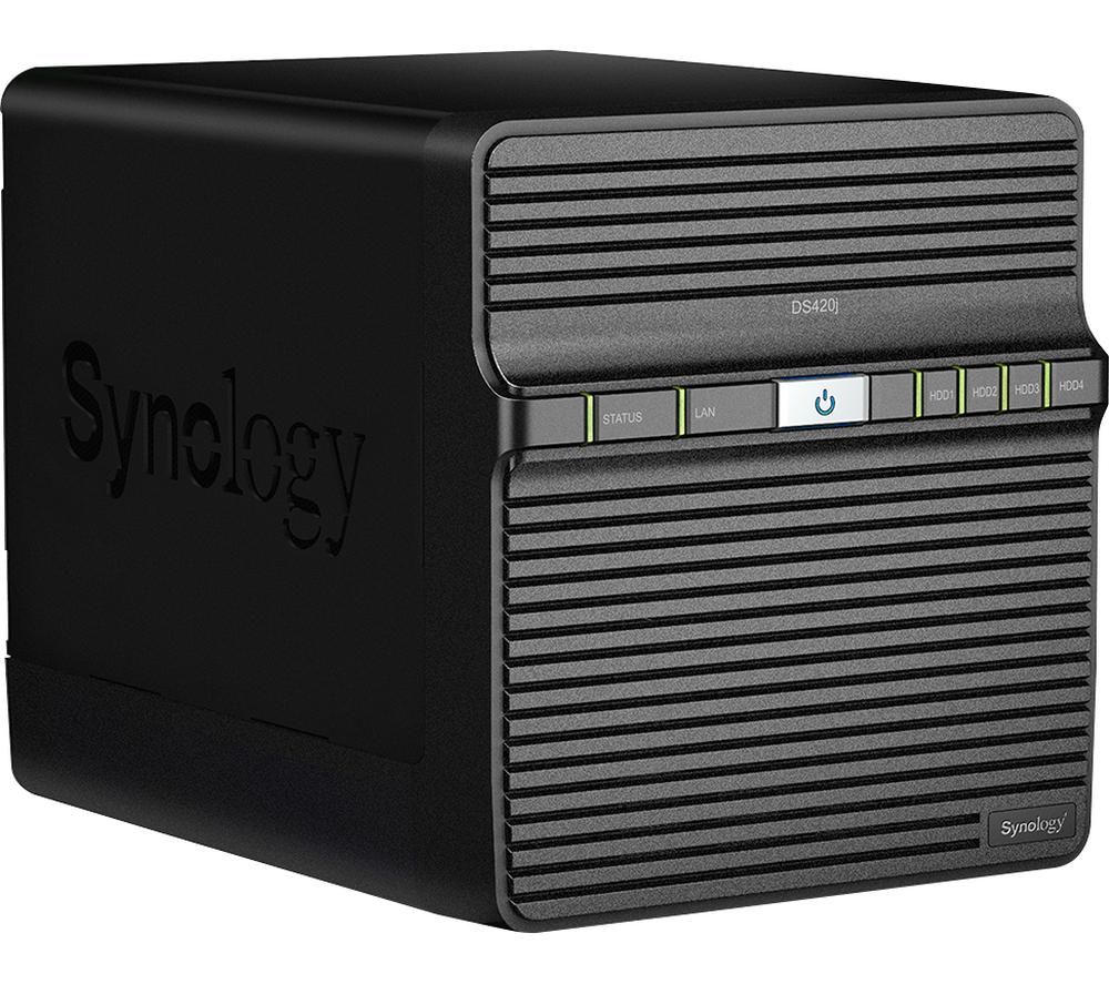 SYNOLOGY DS420J Disk Station Server NAS Drive - 16 TB, 4 Bay, Black, Black