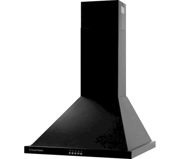 75cm cooker hood black