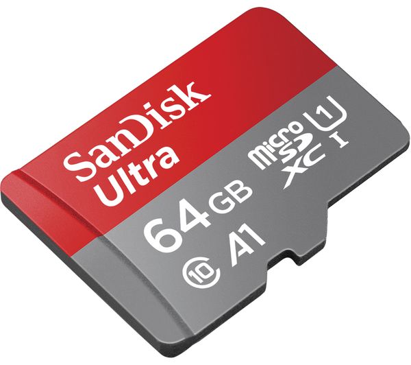Image of SANDISK Ultra microSDXC Class 10 Memory Card - 64 GB