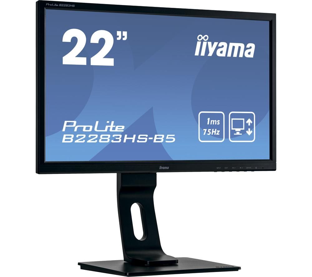 IIYAMA ProLite B2283HS-B5 Full HD 22″ TN LED Monitor – Black, Black