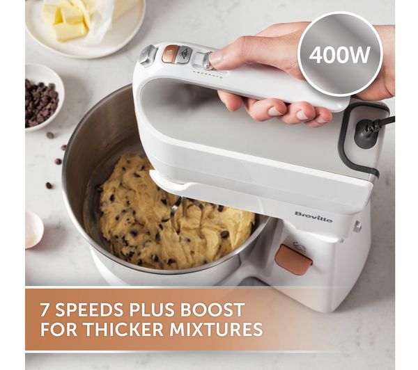 2116966 BREVILLE HeatSoft 2 in 1 VFM029 Stand Mixer White