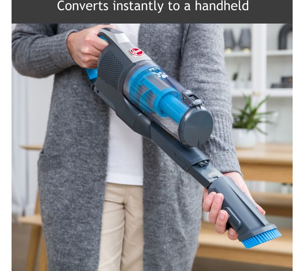 39400983 HOOVER AntiTwist Pets HF522STP Cordless Vacuum Cleaner Grey & Blue Currys Business