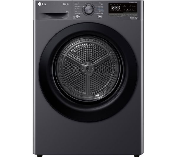 LG DUAL Dry FDV309GN WiFi-enabled 9 kg Heat Pump Tumble Dryer - Slate Grey