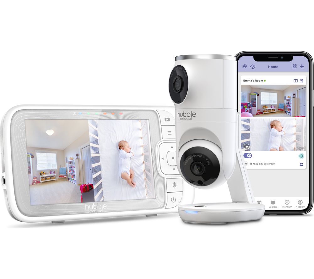 Nursery Pal Dual Vision 5" Smart Baby Monitor - White