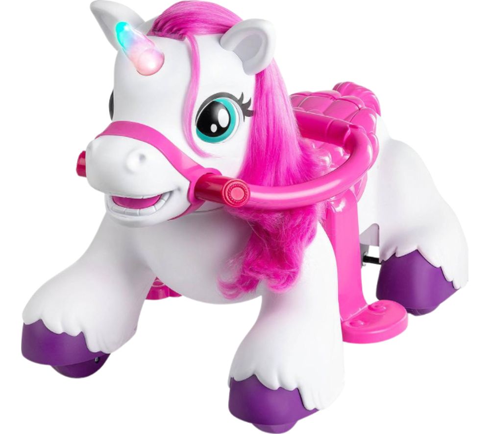 Magical Unicorn Kids' Electric Ride-On Toy - White