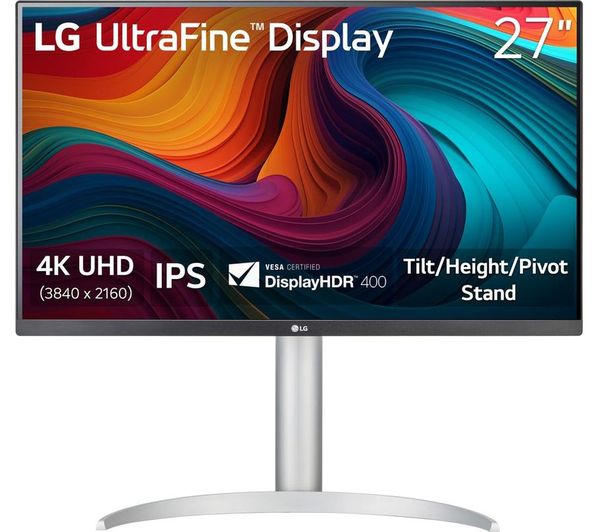 Lg Ultrafine 27up650k W 4k Ultra Hd 27 Ips Led Monitor Black Silver