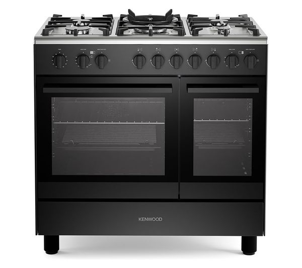 Kenwood Ck601g 90 Cm Gas Range Cooker Matt Black Chrome