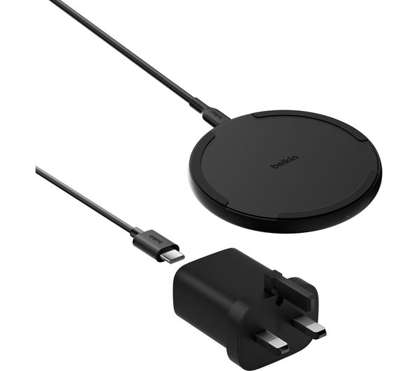 Belkin Boostcharge 15 W Qi Wireless Charging Pad With Power Supply Black
