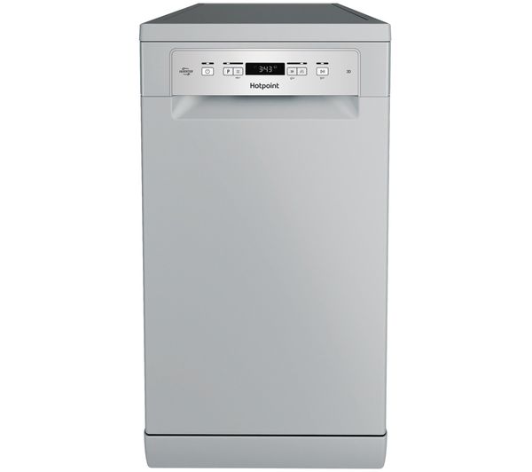 An image of HOTPOINT HP3FC10BS7A0SUK Slimline Dishwasher - Silver
