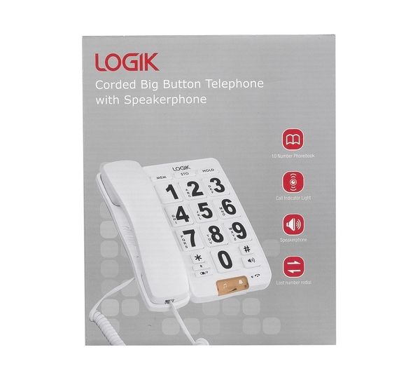 LOGIK L05CBIG10 Corded Phone Deals PC World