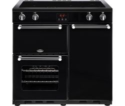 BELLING Kensington 90 cm Electric Induction Range Cooker - Black & Chrome