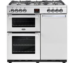 BELLING Gourmet 90DFT 90 cm Dual Fuel Range Cooker - Stainless Steel