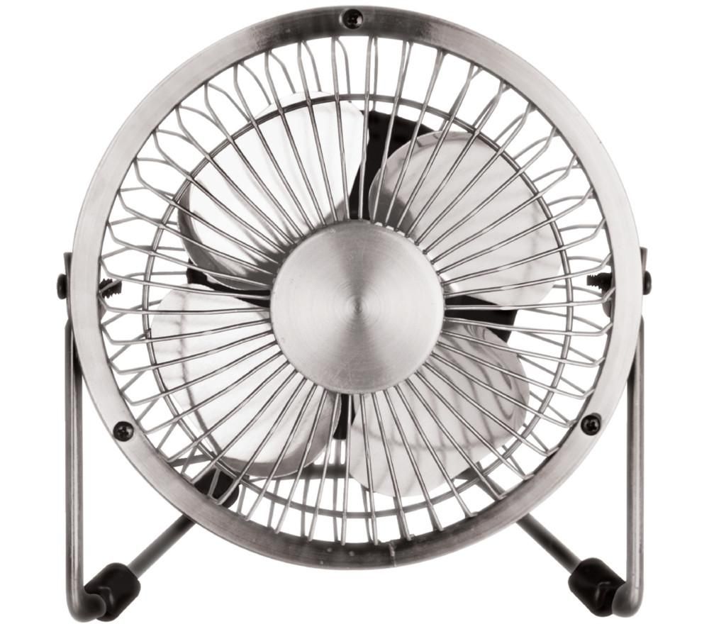 USB 4" Portable Fan - Chrome