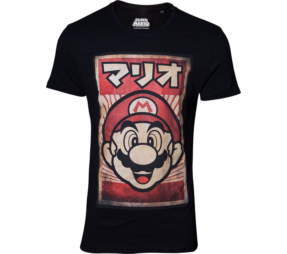 NINTENDO Propaganda Poster Mario T-Shirt