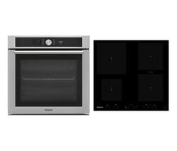 HOTPOINT Class 4 SI4 854 C IX Electric Oven & Smart CID641BB Electric Induction Hob Bundle