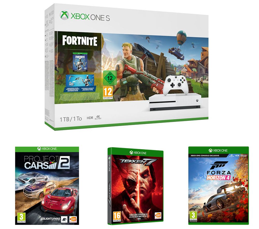 MICROSOFT Xbox One S, Fortnite Battle Royale, Forza Horizon 4, Tekken 7 & Project Cars 2 Bundle, Snow review