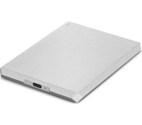 Image of LACIE STHG1000400 USB Type-C Portable Hard Drive - 1 TB, Silver