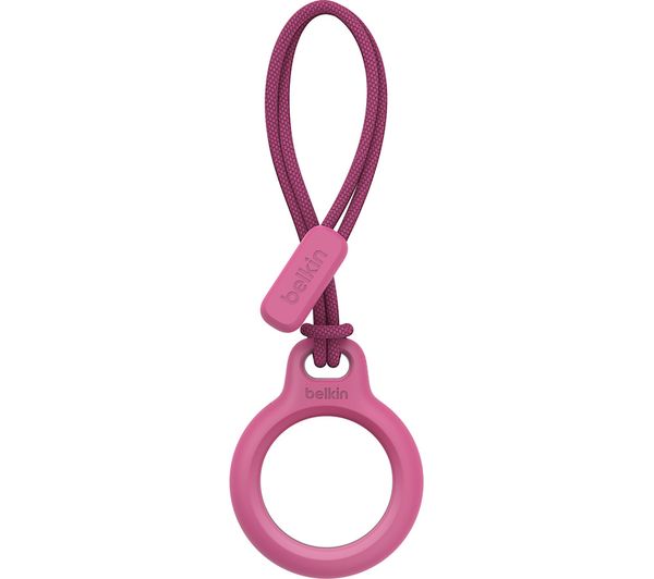 Secure AirTag Holder with Strap - Pink
