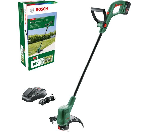 Bosch Easygrasscut 18v 26 Cordless Grass Trimmer With 1 Battery Green Bosch Easygrasscut 18v 26 Cordless Grass Trimmer With 1 Battery Green