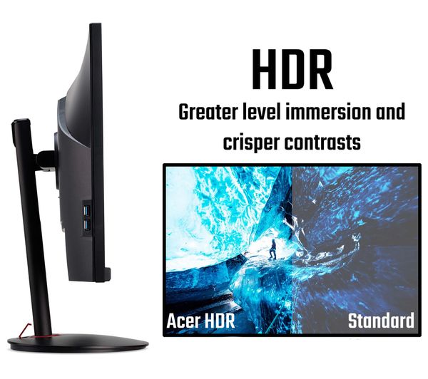 ACER Nitro XV272UKVbmiiprzx Quad HD 27" IPS LCD Gaming Monitor - Black ...