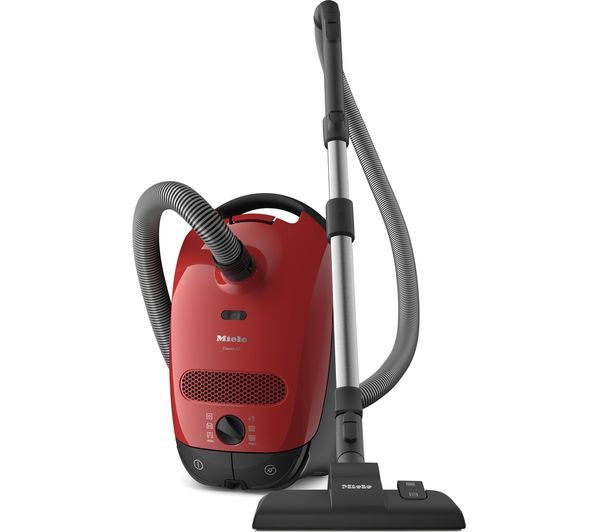 Image of MIELE Classic C1 PowerLine Cylinder Bagged Vacuum Cleaner - Red