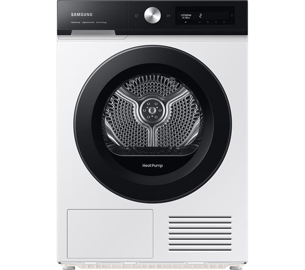 Image of SAMSUNG Bespoke Series 6+ OptimalDry DV90BB5245AE/S1 WiFi-enabled 9 kg Heat Pump Tumble Dryer - White & Black