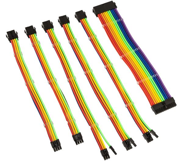 Kolink Core Adept Power Extension Cable Kit Rainbow