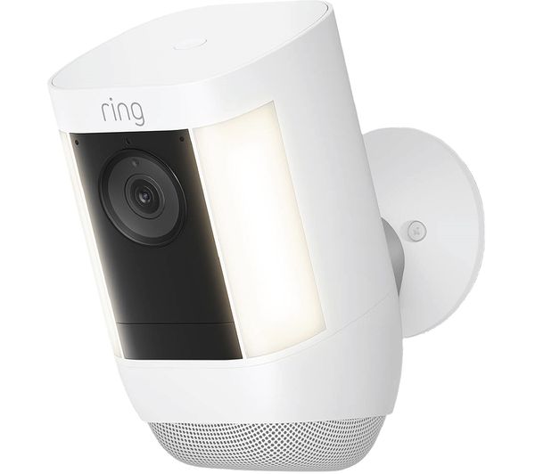 Image of RING Spotlight Cam Pro Full HD 1080p WiFi Security Camera - Battery, White