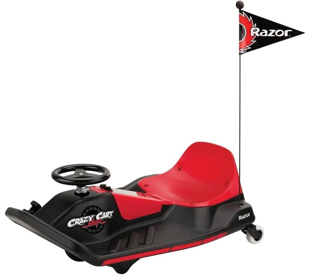 Crazy Cart Shift Kids' Electric Ride-On Vehicle - Black & Red