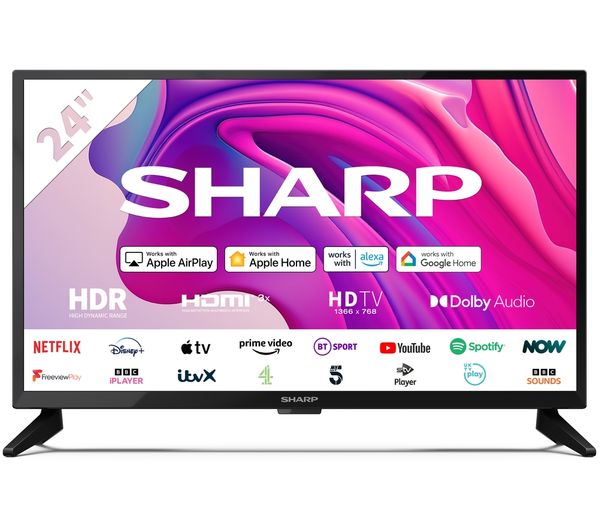 Sharp 1t C24fd7kf1fb 24 Smart Hd Ready Hdr Led Tv
