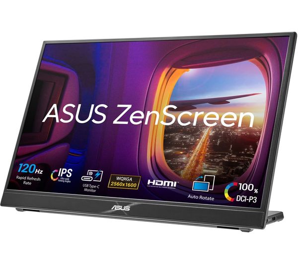Asus Zenscreen Mb16qhg Quad Hd 16 Ips Led Portable Monitor Black