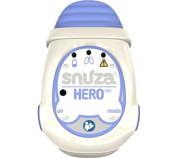 SNUZA Hero MD Baby Breathing Monitor - White & Periwinkle Blue