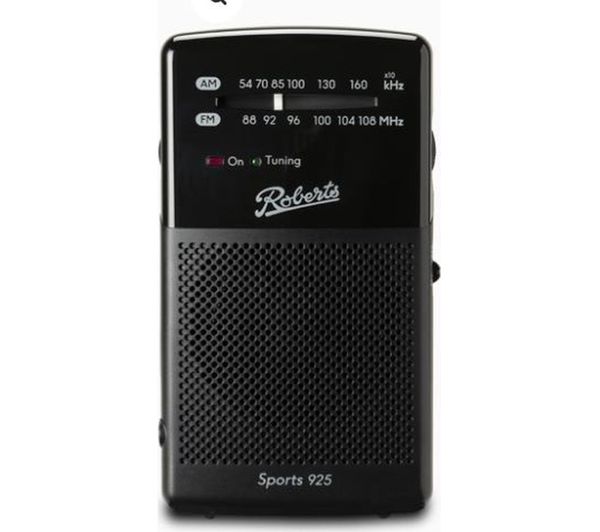 Roberts Sports 925 Portable Am Fm Radio Black