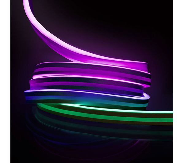 MONSTER Basics Sound Reactive Neon RGB LED Light Strip - 2 m / 6.5 ft ...