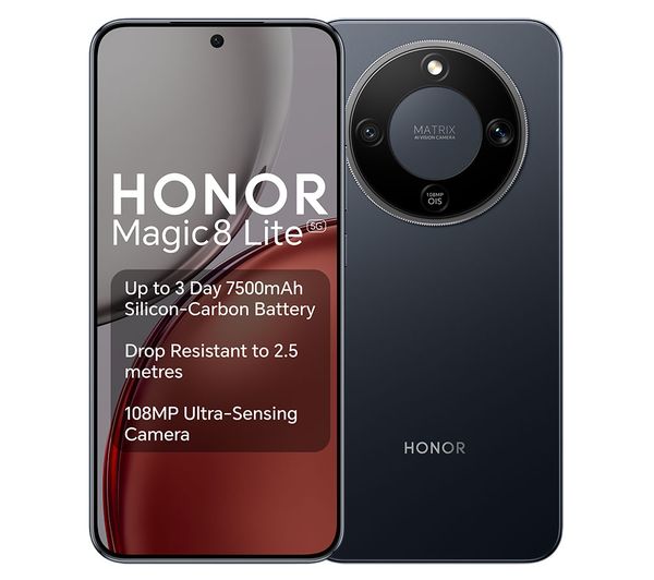 An image of HONOR Magic8 Lite - 512 GB, Midnight Black