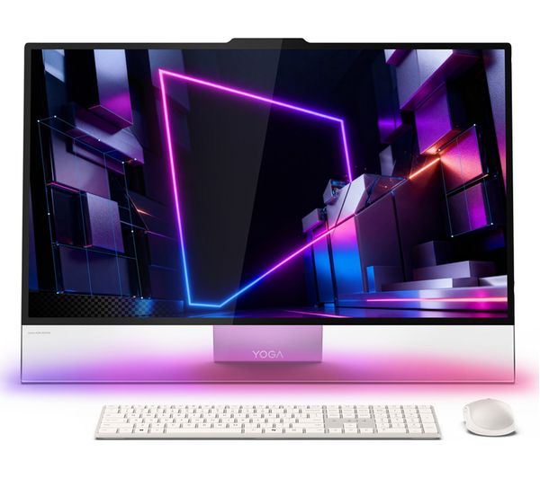 An image of LENOVO Yoga AIO i Aura Edition 31.5" All-in-One PC - Intel® Core Ultra X7, 1 TB SSD, Seashell