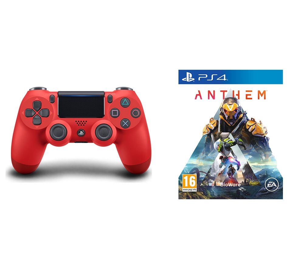 SONY Anthem & DualShock 4 V2 Wireless Controller Bundle - Magma Red, Red