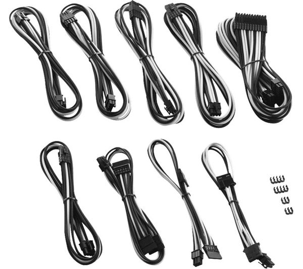 CABLEMOD PRO ModMesh RT-Series ASUS ROG/Seasonic Cable Kit - Black & White, Black