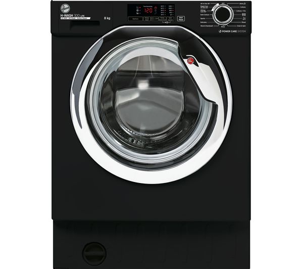 Hoover H Wash 300 Hbws48d1acbe Integrated 8 Kg 1400 Spin Washing Machine Black