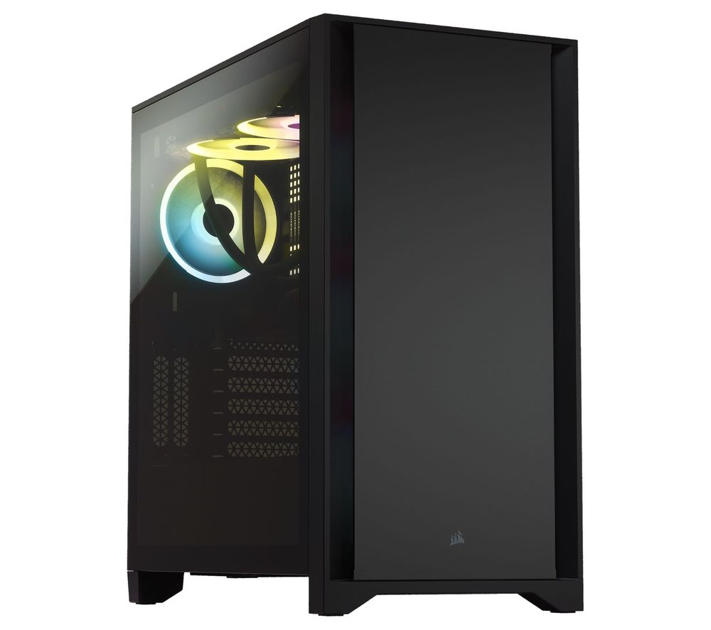 CORSAIR 4000D Tempered Glass Mid-Tower ATX PC Case - Black, Black