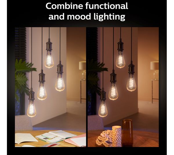 PHILIPS HUE Filament Bluetooth ST72 LED Bulb E27 929002477901 Currys Business