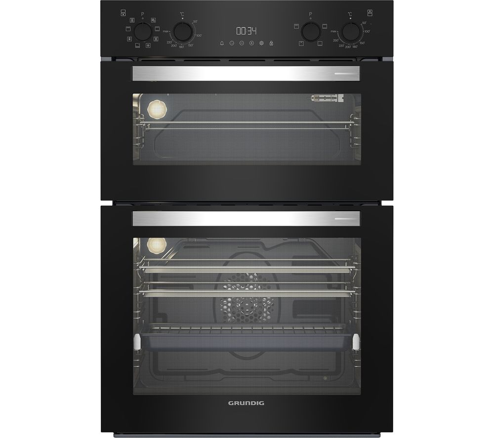 GRUNDIG GEDM22300B Electric Double Oven Black Fast Delivery Currysie