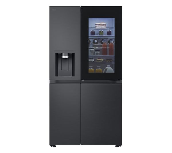 LG InstaView GSXE91EVAD American-Style Smart Fridge Freezer - Black Steel