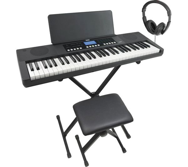 AXUS Slimline Electronic Keyboard - Black