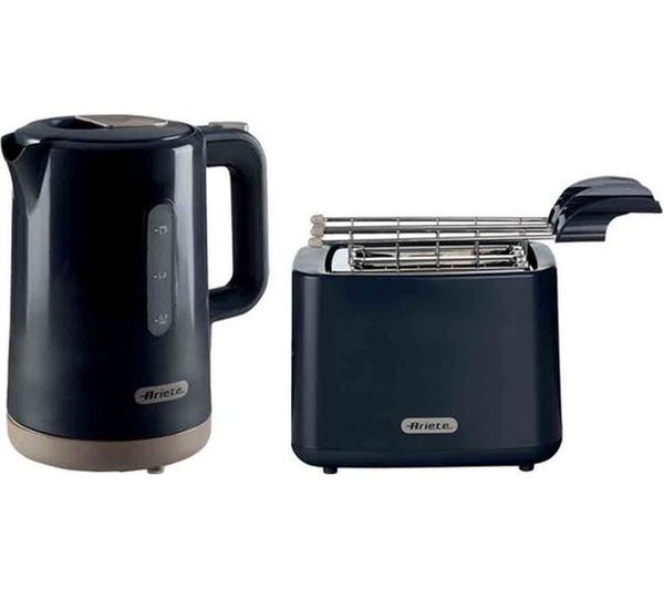 Ariete Breakfast Arpk46 Jug Kettle 2 Slice Toaster Bundle Dark Grey