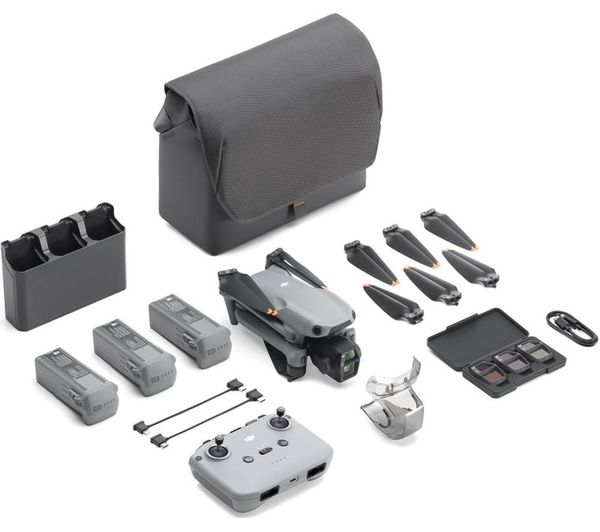 Dji Air 3s Drone Fly More Combo With Rc N3 Remote Controller Grey