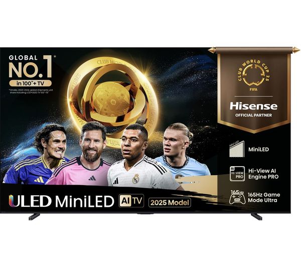 Hisense U7q 100 Mini Led 4k 165hz Smart Ai Tv With Freely 100u7qtuk