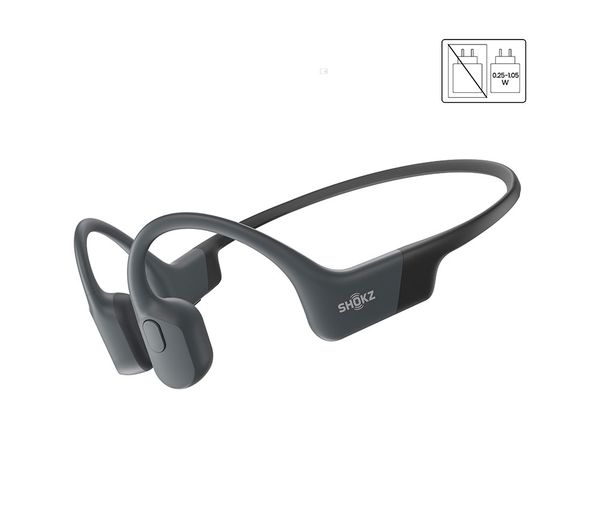 An image of SHOKZ OpenRun USB-C Wireless Bluetooth Sports Headphones - Black