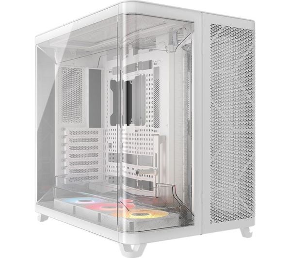An image of CORSAIR Air 5400 RS-R ARGB ATX Mid-Tower PC Case - White